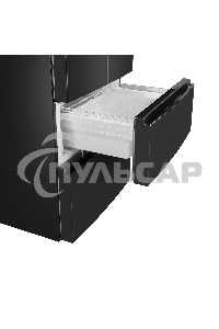 Холодильник Maunfeld MFF180NFBE01 черный трехкамерный 224/113л морозилка снизу, No Frost