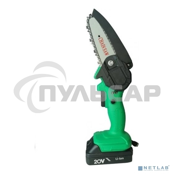 Пила цепная аккумуляторная ZITREK GreenSaw 20 Extra power 20В, 3А·ч Li-ion аккум. 1шт, 1,5А·ч Li-ion аккум. 1шт, ЗУ