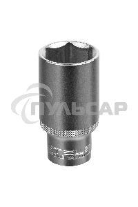 Головка торцевая удлиненная, 32 мм, 6-гранная, CrV, под квадрат 1/2