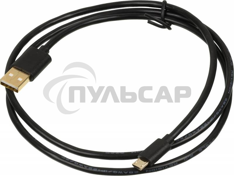 Кабель USB2.0 2A Square Connector USB A (m)/micro USB B (m) 1м Позолоченные контакты