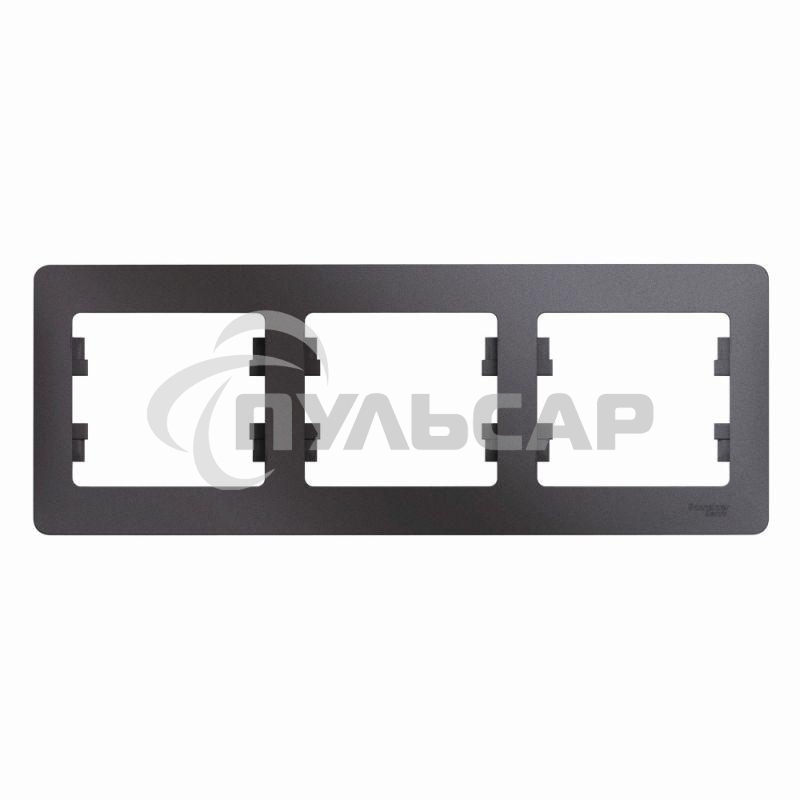 Рамка 3-м Glossa горизонт. графит SchE GSL001303