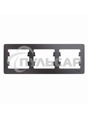 Рамка 3-м Glossa горизонт. графит SchE GSL001303