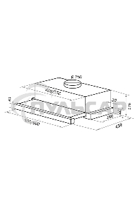 Вытяжка встраиваемая Maunfeld VS Fast 60 белый, 60 см, 850 куб. м/ч, 47 дБ