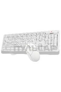 Комплект клавиатура + мышь A4Tech Fstyler FG1012 клав:белый мышь:белый USB беспроводная Multimedia