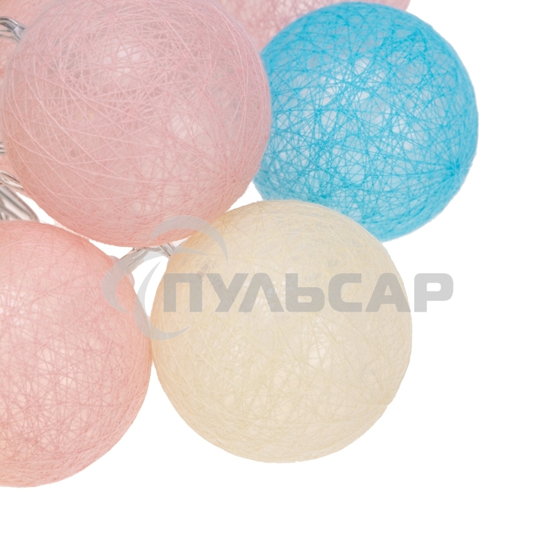 Тайские фонарики Neon-night Перламутр 5м, 25 LED, прозрачный ПВХ, цвет свечения теплый белый, питание USB