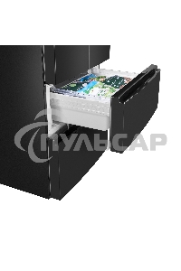 Холодильник Maunfeld MFF180NFBE01 черный трехкамерный 224/113л морозилка снизу, No Frost