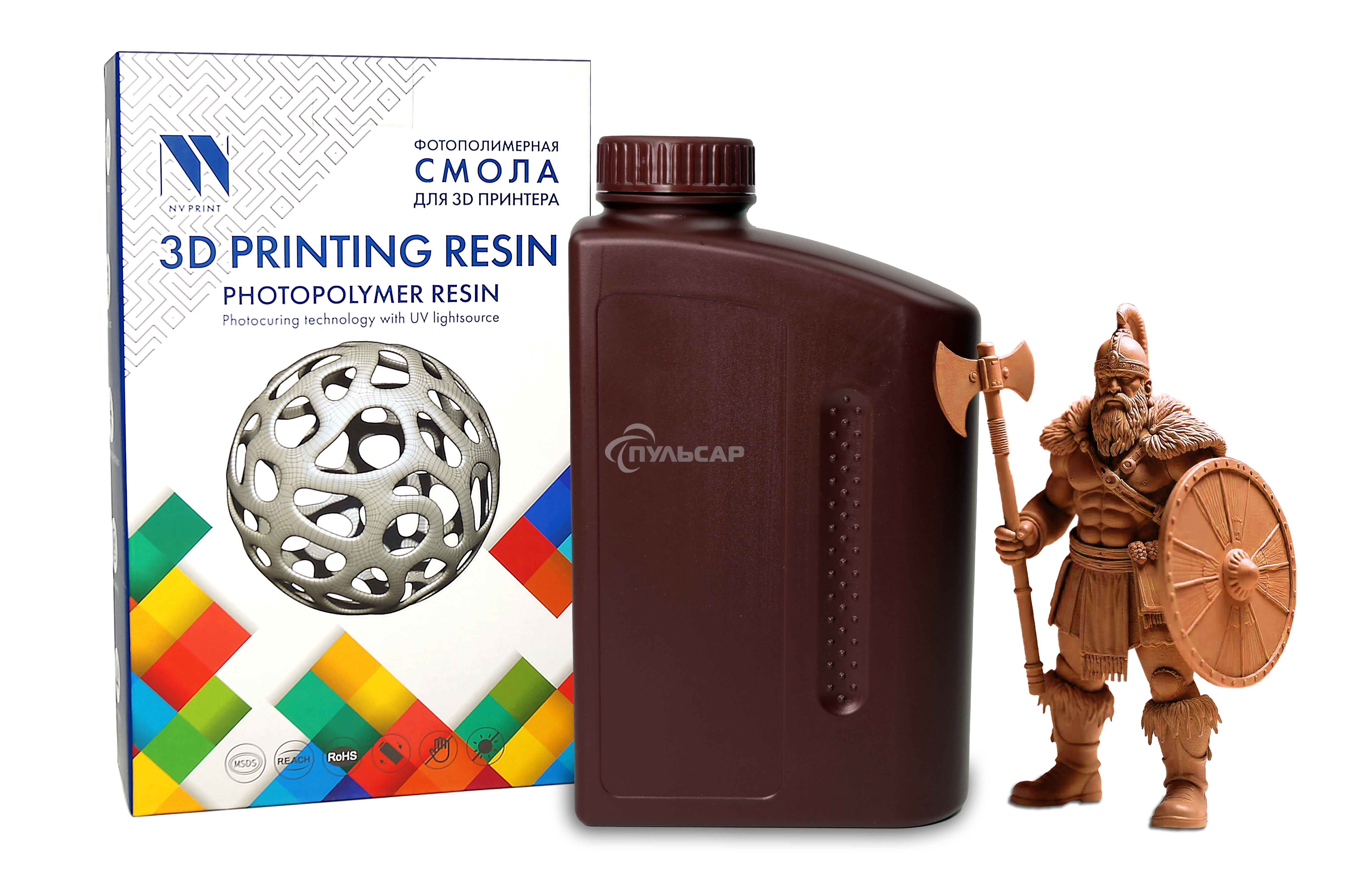 Фотополимерная смола NVPRINT  Red Wax Resine  для 3D печати 1 кг (бут)