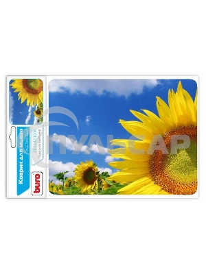 Коврик для мыши Buro BU-M20036 пластиковый, поле подсолнухов, 230х180х2мм