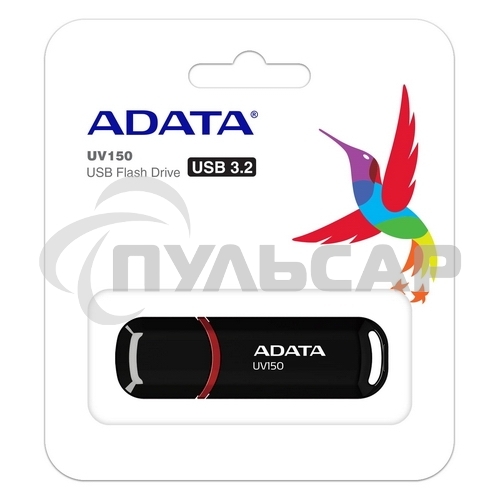 Флешка USB ADATA UV150 (AUV150-32G-RBK), 32Gb, USB 3.0, R/W 100/30, черный