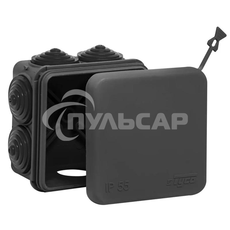 Коробка распределительная ОП 70х70х40мм УХЛ1 IP55 черный Ruvinil 67030Ч