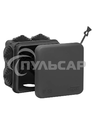 Коробка распределительная ОП 70х70х40мм УХЛ1 IP55 черный Ruvinil 67030Ч