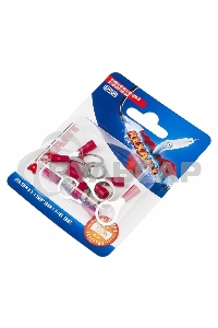 Наконечник кольцевой Rexant изолированный ø10.5 мм, 0.5-1.5мм², НКи 1.5-10 / RV1.25-10, красный, в упак. 10 шт.