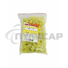 Клемма плоская полностью изолированная Rexant, гнездо 6.6 мм, в нейлоне 4-6 мм², (РПи-м(н) 6.0-(6.3)), желтый