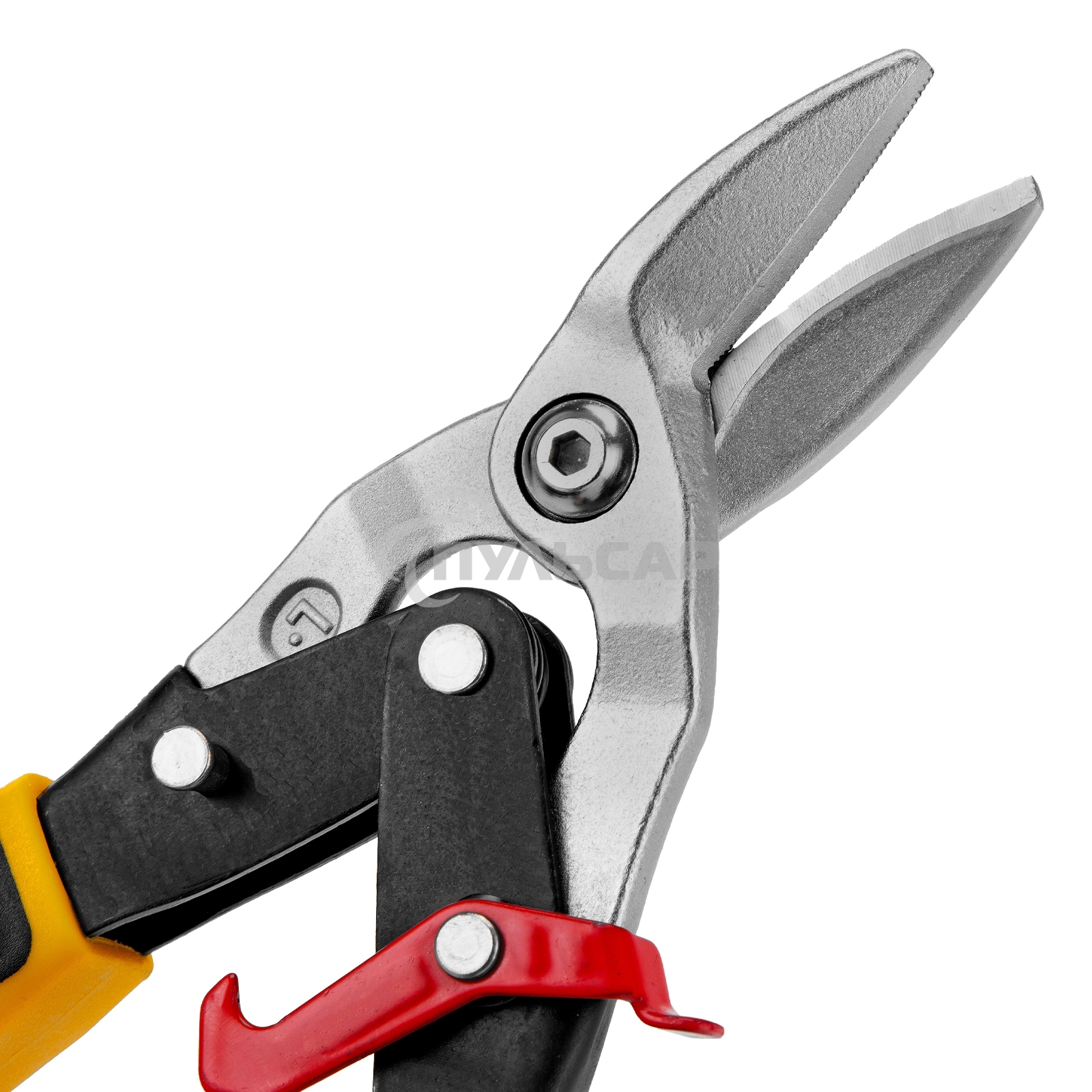 Ножницы по металлу,270мм, прямой и левый рез,сталь-СrMo, трехкомп.рук-ки Denzel