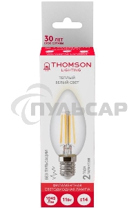 Лампа светодиодная Hiper THOMSON LED FILAMENT CANDLE 11W 1045Lm E14 2700K TH-B2071