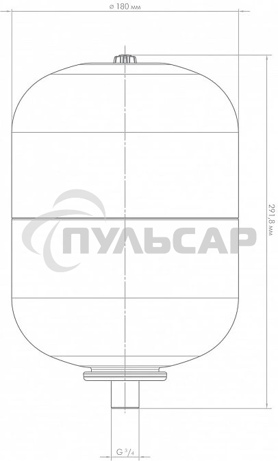 Бак расширительный В 6, металлический фланец