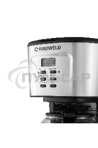 Кофеварка капельная Maunfeld MF-722S серебристый/черный, исп. кофе - молотый, 1.5 л, 900 Вт.