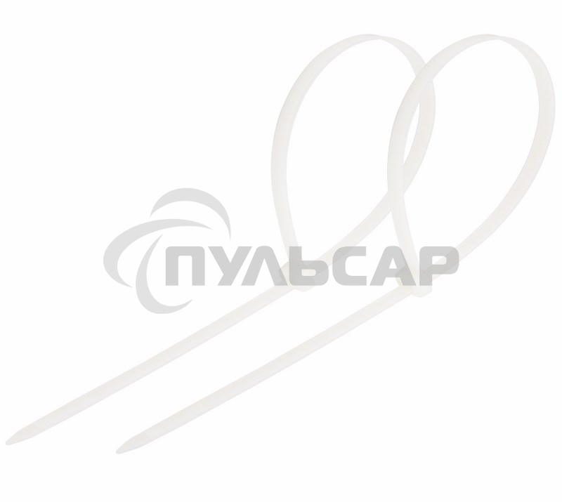 Хомут-стяжка кабельная нейлоновая Rexant 400 x7,6 мм, белая, упаковка 100 шт.