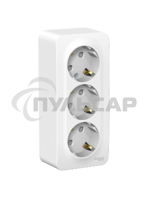 Розетка 3-м ОП BLANCA 16А 250В защ. шторки с заземл. изол. пласт. бел. SchE BLNRA011311