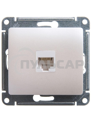 Механизм розетки комп. 1-м Glossa RJ45 CAT.5E перламутр SchE GSL000681K