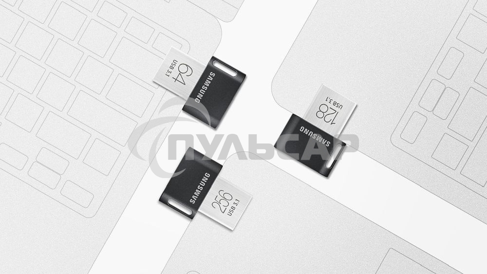 Флешка USB 64 Gb Samsung FIT Plus, USB 3.1, 300 Mb/s