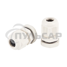 Кабельный ввод PG-13,5 (6-12мм) серый, комплект (2 шт/уп) Rexant