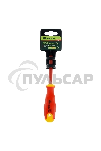 Отвертка диэлектрическая PH1 х 80 мм, до 1000 В, двухкомпонентная рукоятка Сибртех