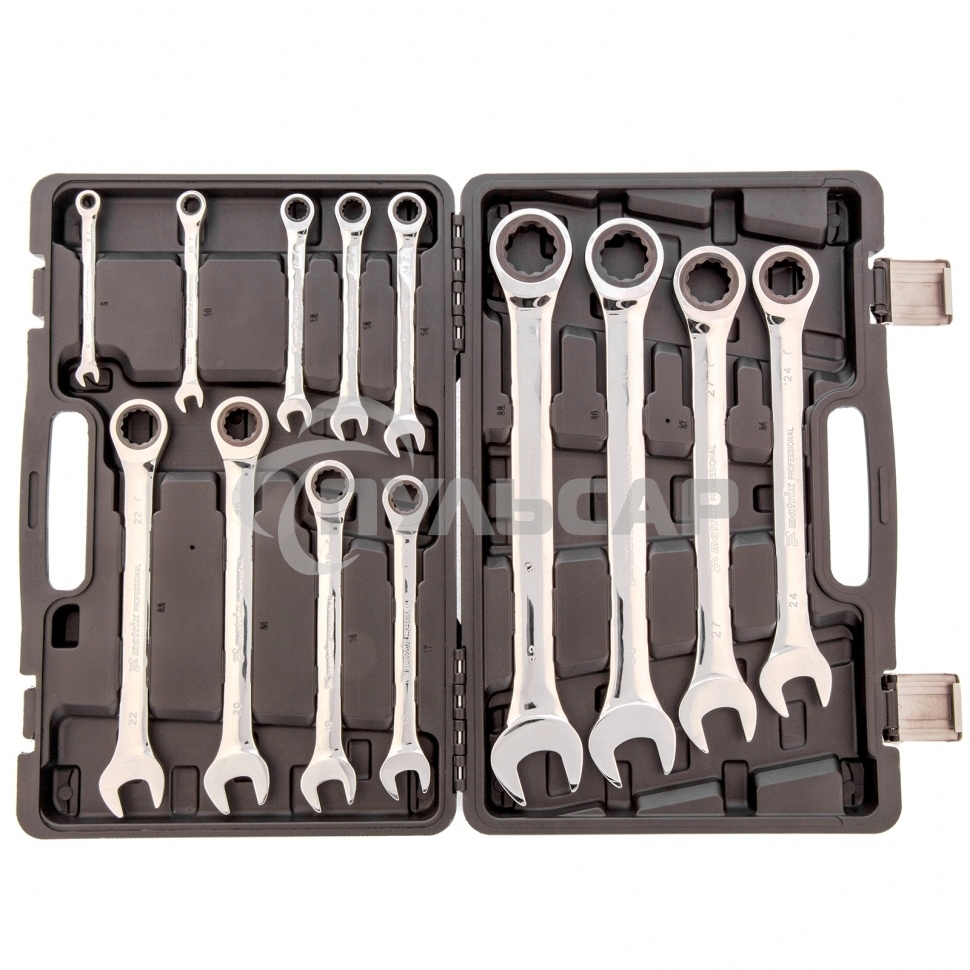 Набор ключей Matrix комбинированных, трещоточных 13 шт.