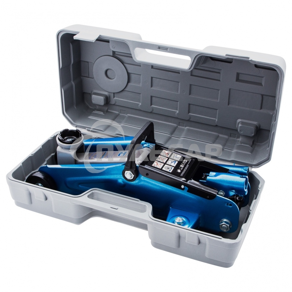 Домкрат гидравлический подкатной, 2 т, h подъема 140-340 мм, в кейсе Stels