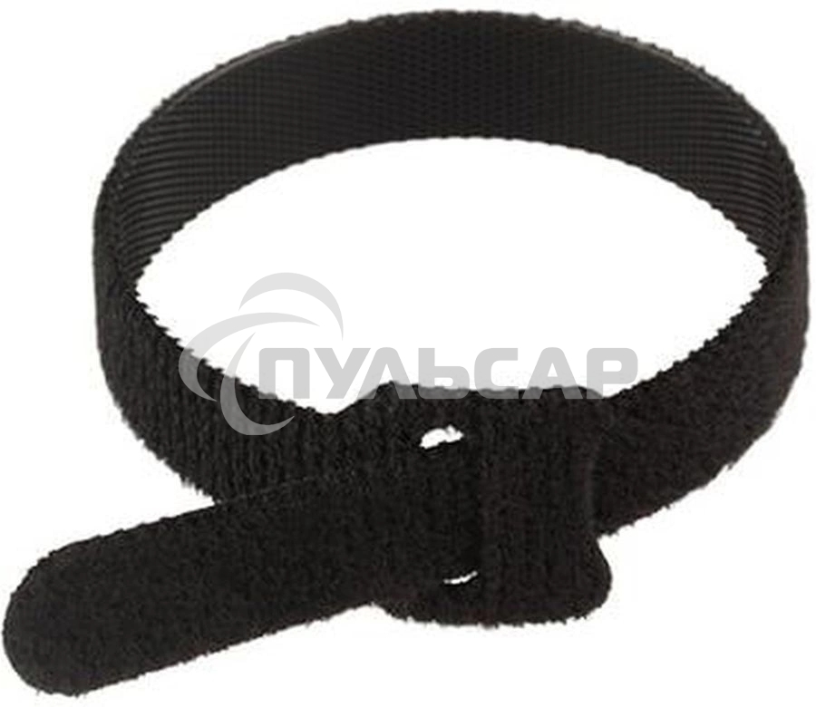 Хомут–липучка многоразовый 230х13 мм, черный (упак. 12 шт.) Rexant