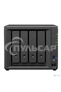 Сетевое хранилище Synology DiskStation DS925+ черный (AMD Ryzen V1500B/4Gb/4 pcs (3.5