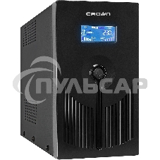 Источник бесперебойного питания CROWN Line Intractive CMU-SP1200IEC LCD USB 1200VA\720W, корпус металл, 2x12V/9AH, розетки 8*IEC, трансформатор AVR 140-290V, LCD-дисплей, cъемный кабель 1.2 м, порт RJ11/45, порт USB, защита: от перегрузки, от КЗ, от скачк