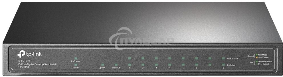 Коммутатор TP-Link TL-SG1210P 10-портовый гигабитный настольный с 8 портами PoE+ SMB