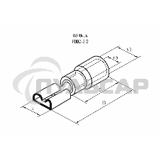 Клемма плоская изолированная гнездо 9 мм 1.5-2.5 мм² (РПи-м 2.5-(9.0)) Rexant
