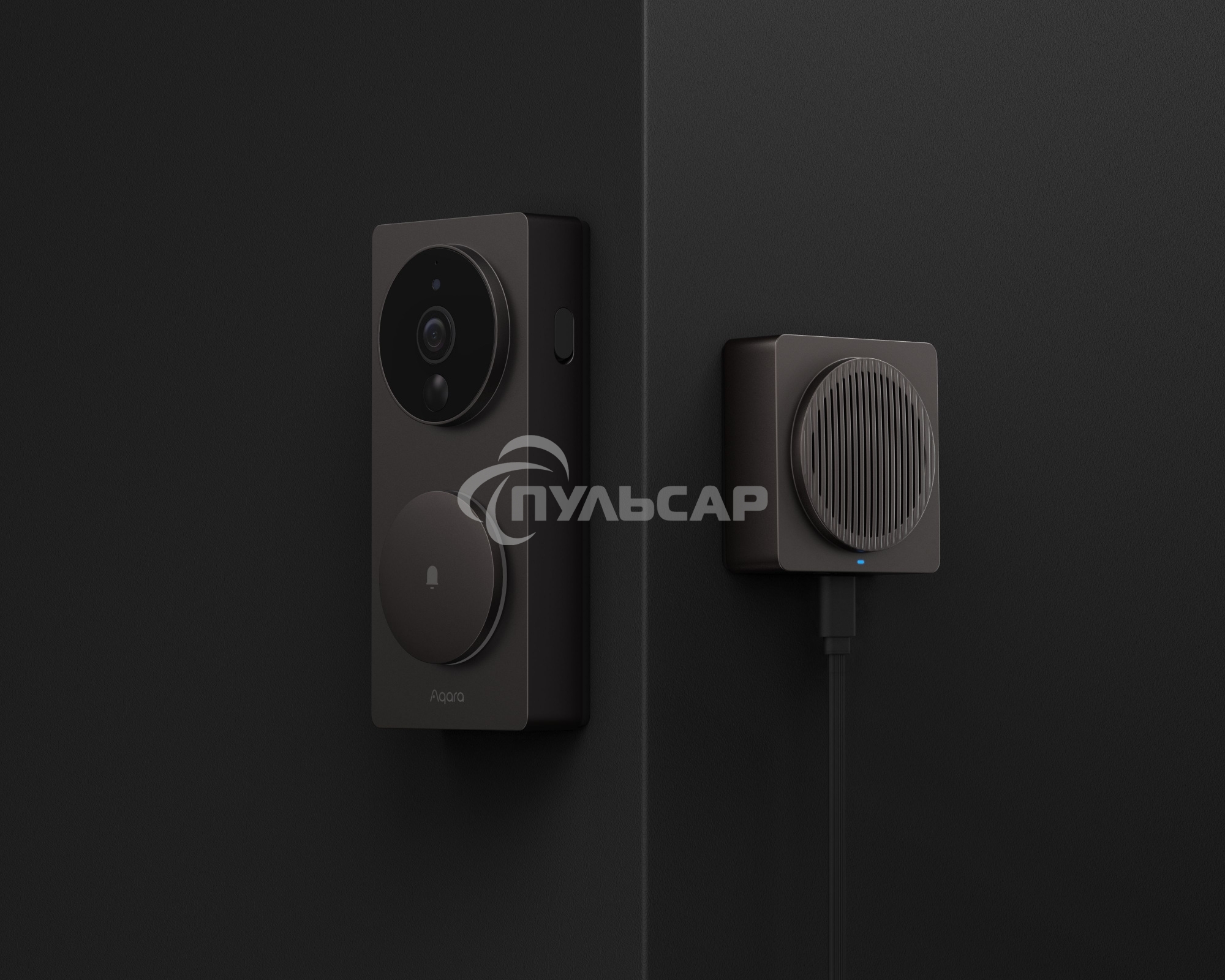 Видеодомофон Aqara Smart Video Doorbell G4, в составе комплекта модели SVD-KIT1 с повторителем Chime Repeater модели SVD-C04