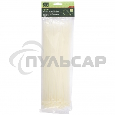 Хомуты, 300 х 4,8 мм, пластиковые, белые, 100 шт. Сибртех