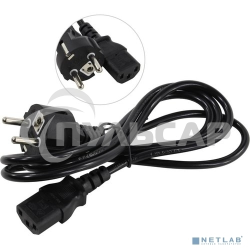 Кабель питания ExeGate Power PC-1,5P (Евровилка Schuko->С13) VDE-250V-3*0.5-CU, 6A, черный, 1.5м