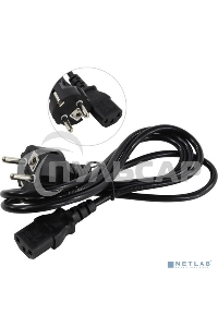 Кабель питания ExeGate Power PC-1,5P (Евровилка Schuko->С13) VDE-250V-3*0.5-CU, 6A, черный, 1.5м
