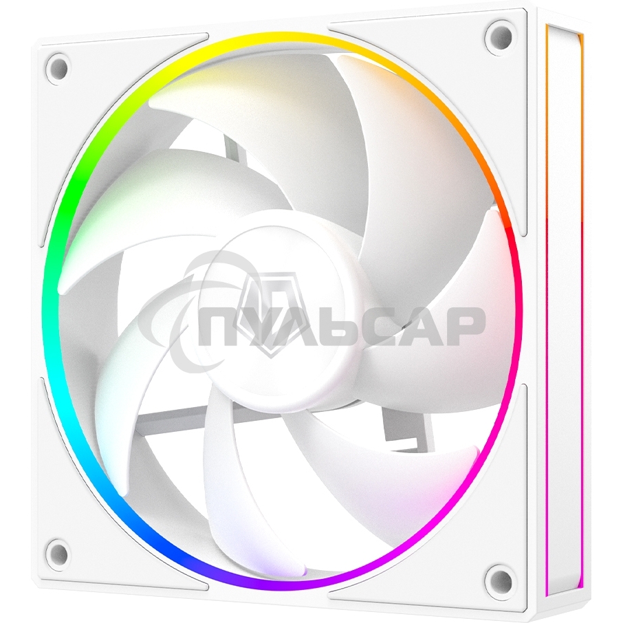 Вентилятор для корпуса ID-Cooling AF-127-ARGB-W белый, 120 мм, 2000 об/мин, 29.9 дБ, 4 pin
