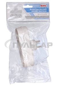 Сетевой разветвитель Buro BU-PS3-W (3 розетки) белый (пакет ПЭ)