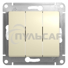 Механизм выключателя 3-кл. СП GLOSSA 10А IP20 10AX беж. SchE GSL000231
