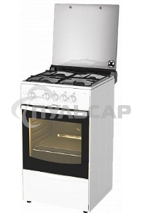 Плита газовая Darina 1B GM 441 005 W белый/черный, конфорок 4 шт, духовка 50 л, 50 см x 85 см x 51 см