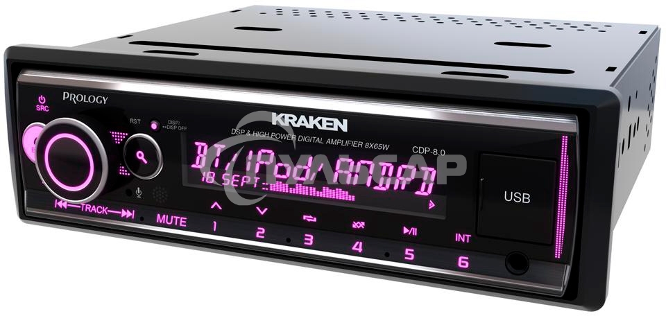 Автомагнитола Prology CDP-8.0 KRAKEN 1DIN 8x65Вт