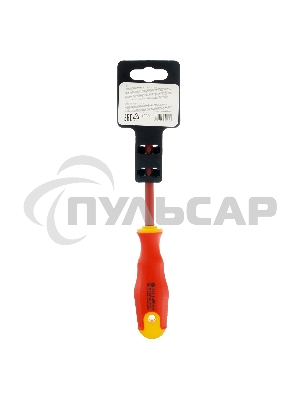 Отвертка диэлектрическая PH1 х 80 мм, до 1000 В, двухкомпонентная рукоятка Сибртех