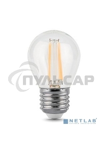 Лампа светодиодная Filament Шар E27 9Вт 2700К Gauss 105802109