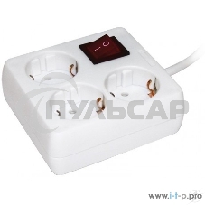 Удлинитель 3х3м с заземл. 16А IP20 У-С03К с выкл. 2P+PE ИЭК WYP30-16-03-03-ZK-N