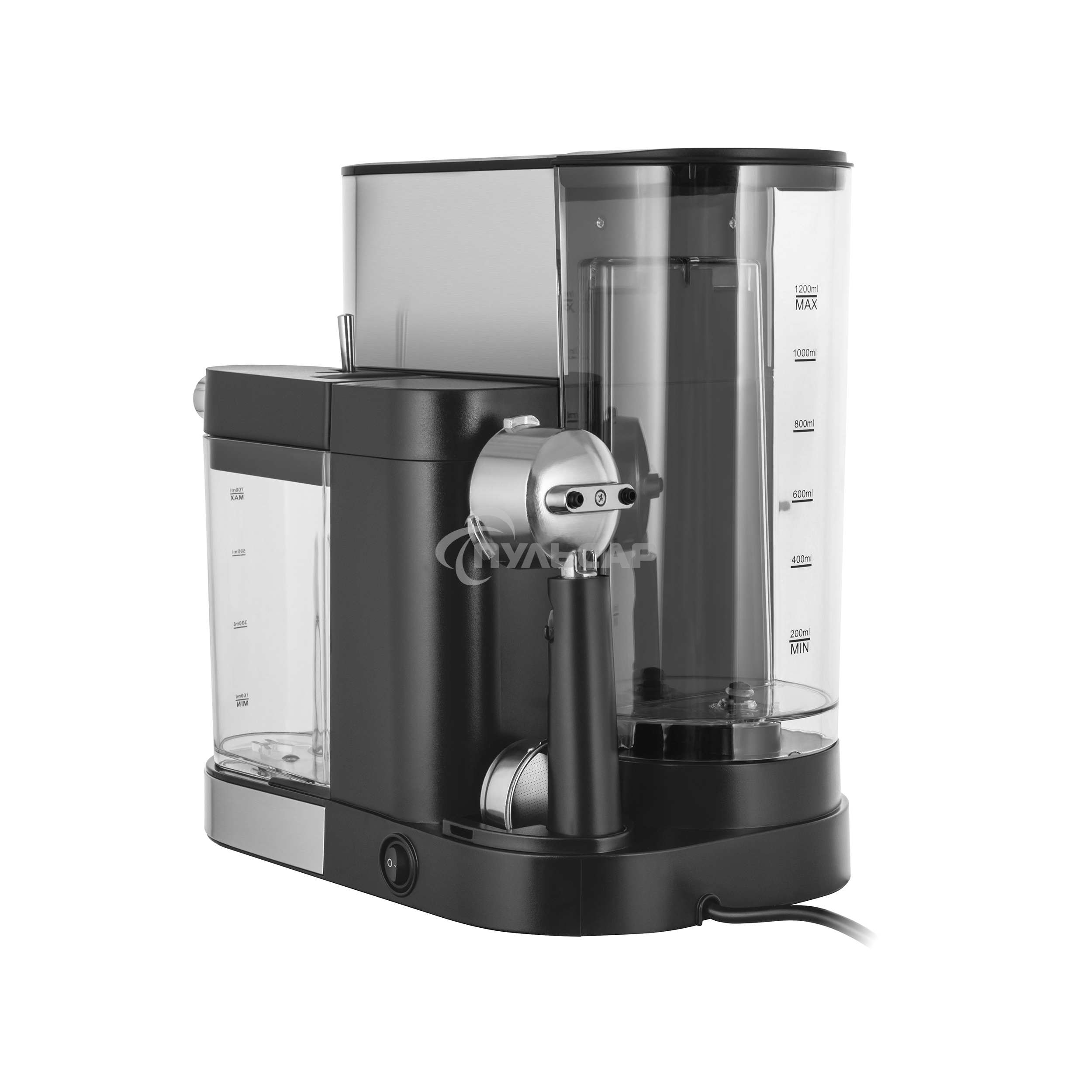 Кофеварка рожковая Maunfeld MF-720S PRO нержавеющая сталь, исп. кофе - молотый/чалды, 1.2 л, 1470 Вт, 15 бар