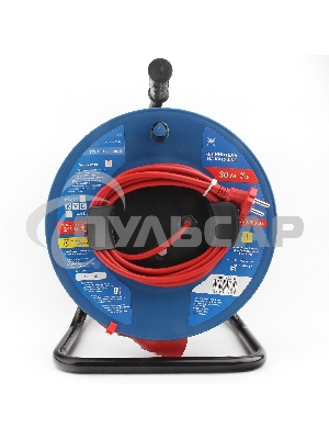 Силовой удлинитель на катушке Power Cube PC20201, 10 А/2,2 кВт, 30 м, 1 розетка б/з