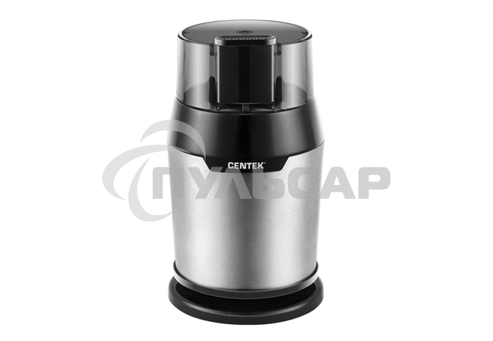 Кофемолка Centek CT-1362 (сталь) 200Вт, 60гр, стальн стакан, стальн чаша, прозрачная крышка