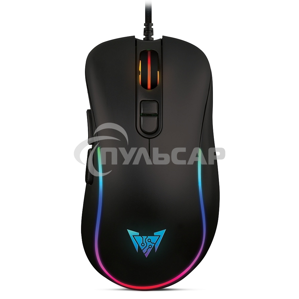 Мышь проводная Crown CMGM-902 черный, 7200 dpi, USB, кнопки - 7